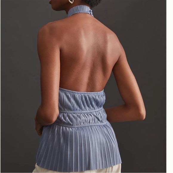Anthropologie Pleated Halter Top Size L - Picture 4 of 7